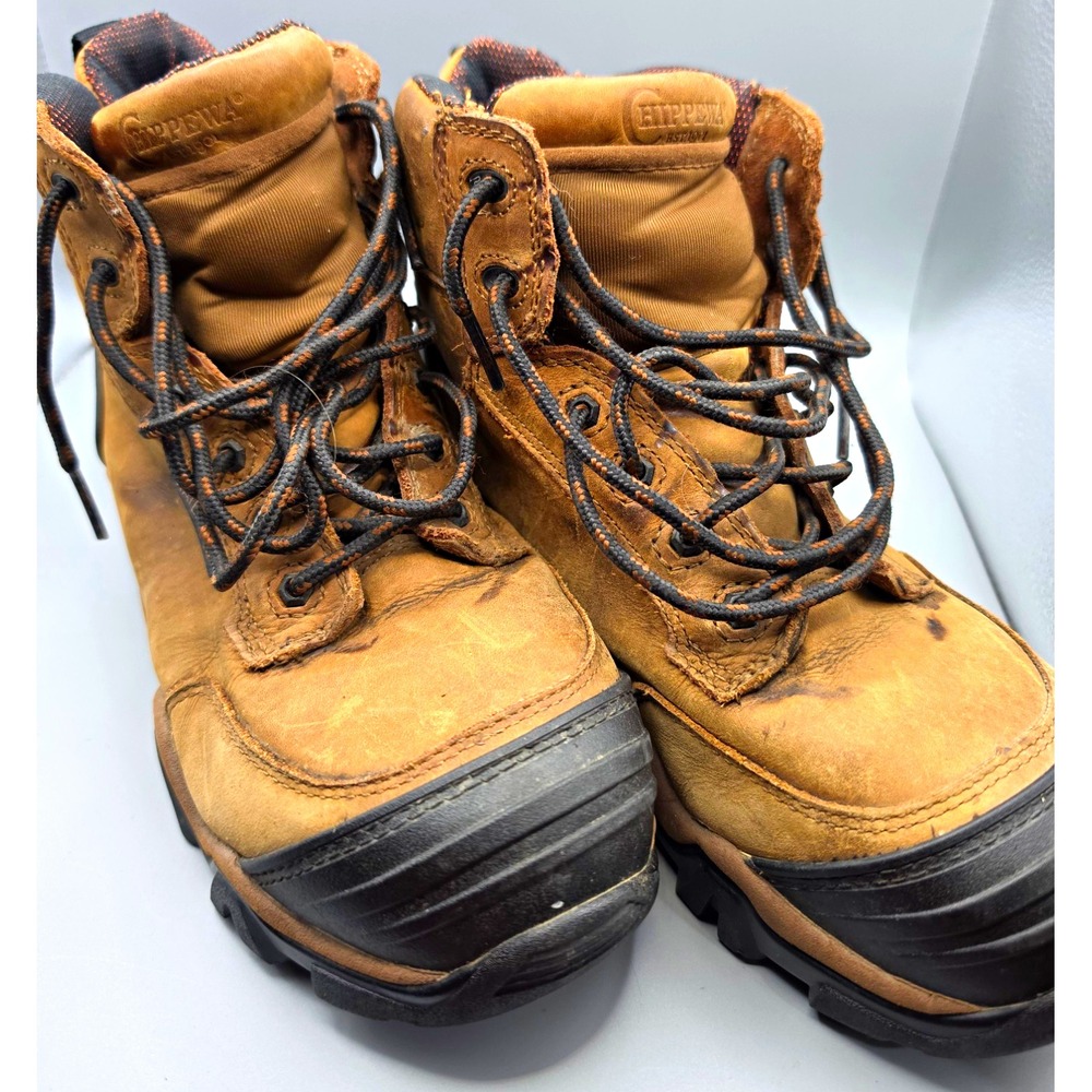 Chippewa L50003 Men's 8.5 M Brown Leather Work Boots ASTM F2413-18 EH